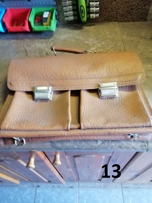Wojskowa skórzana torba do przewozu dokumentów -lata 60-70te