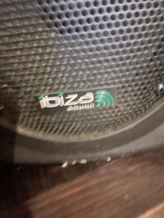 Coluna/amplificador + microfone