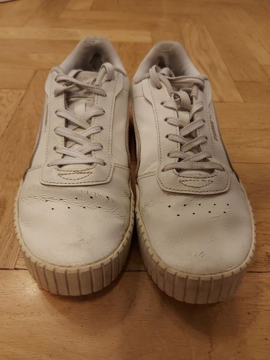Buty skórzane sportowe PUMA, rozm 41, białe
