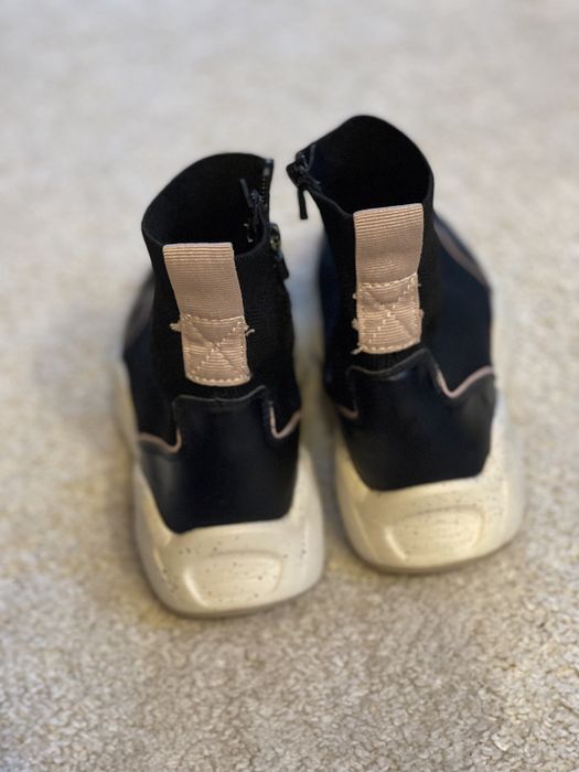 Buty Zara elastyczne czarne, botki skarpetowe, r. 36