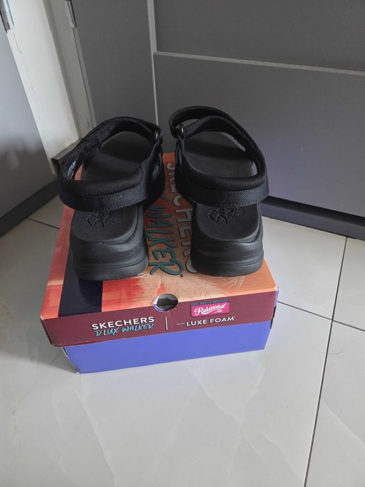 Sandały sportowe czarne skechers 40