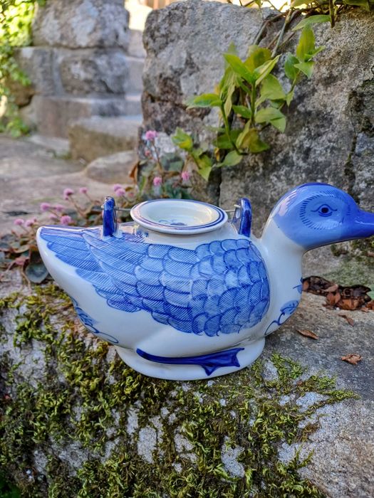 Pato Decorativo Pintado à Mão