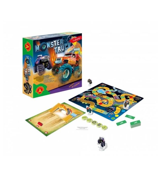Gra planszowa Monster Truck Fight, dla dzieci 7+