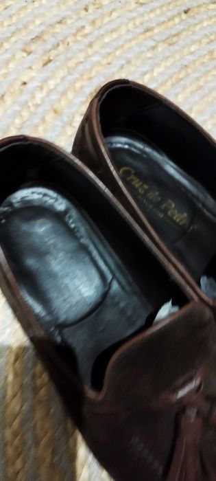 Sapatos de camurça castanho  como novo!!