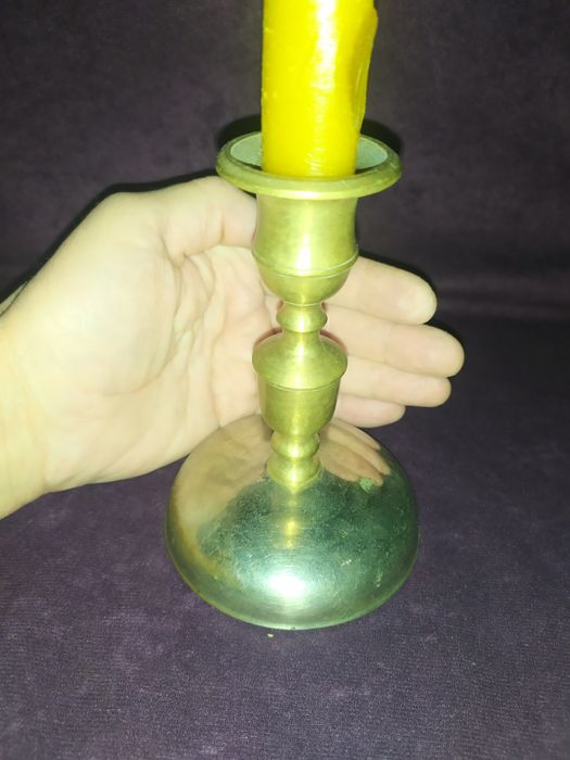 Подсвечник небольшой латунь