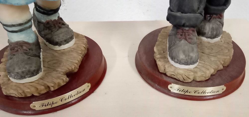 Estatuetas casal marinheiros, alt 32 cm, o lote por 10€