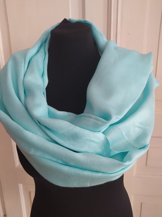 Szal damski turkusowy