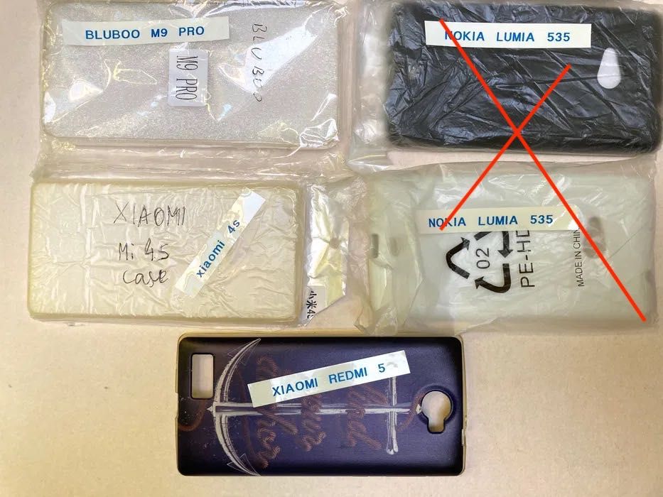 Zestaw nowych etui do smartfonów Lenovo Samsung Nokia, Xiaomi. Plecki