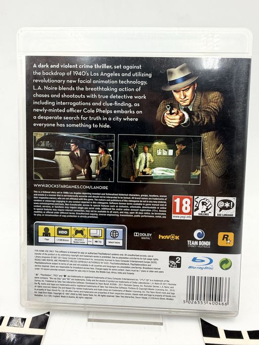 LA Noire Ps3 Gwarancja