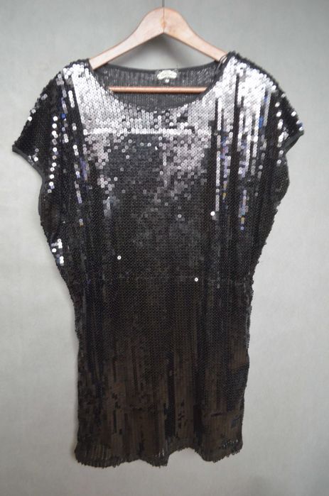 sukienka mini tunika S/M cekiny