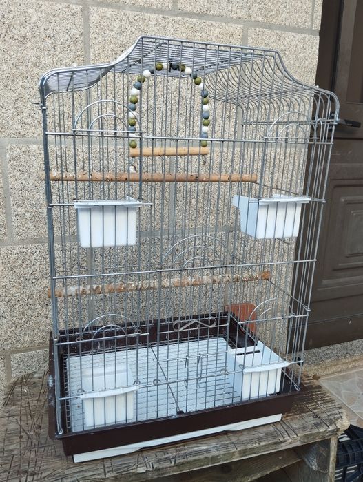 Corrente e Gaiola Nova para Aves Domesticadas