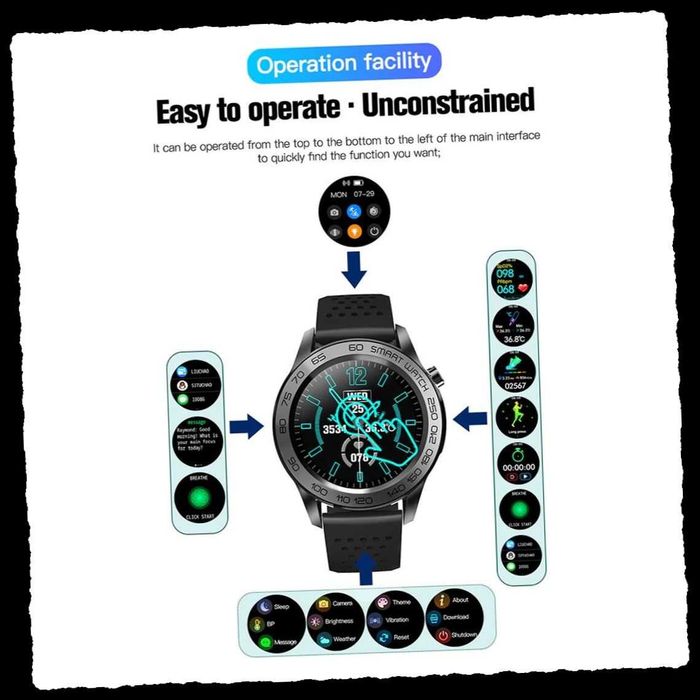 Smartwatch F22U Termometr, Puls, Kroki, Ciśnienie HIT!