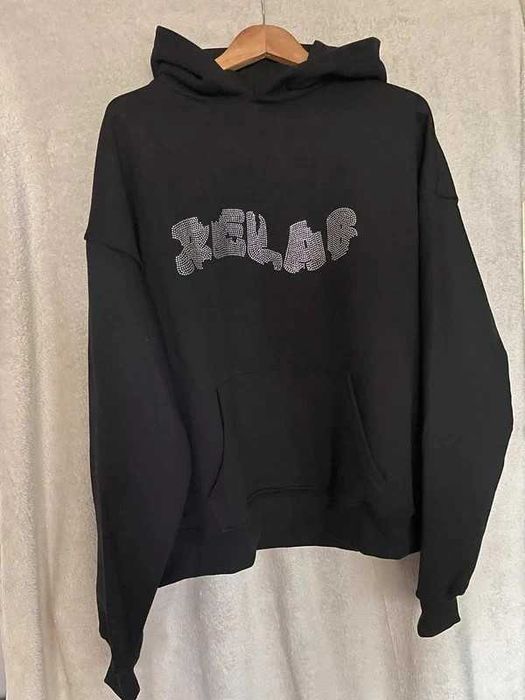 Bluza Relab broken hoodie XL czarna