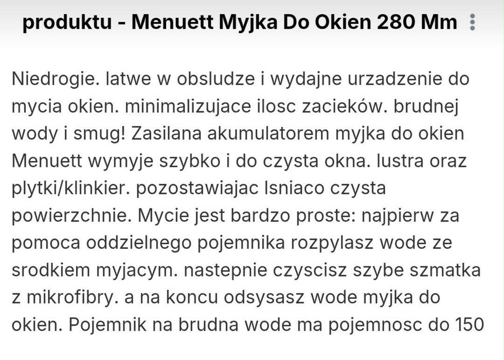 Myjka do okien 280 mm
