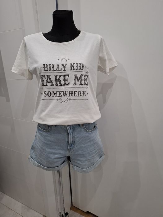 Biała koszulka bluzka Diverse M 100% cotton