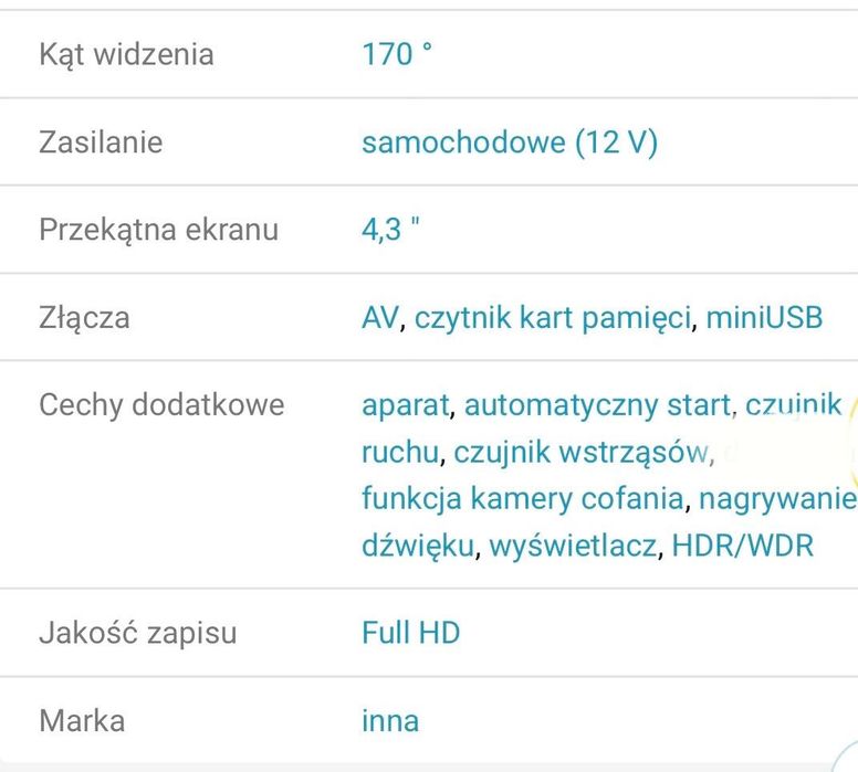 Wideorejestrator samochodowy OMNA