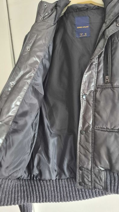 Bomber Zara Young Cinzento e Caqui