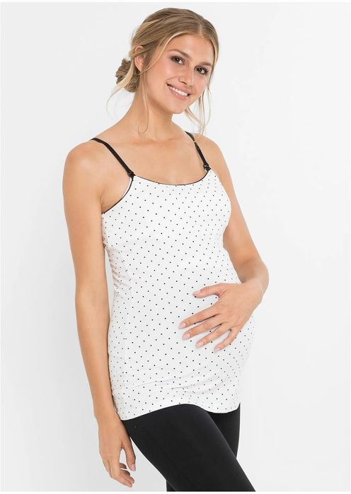 B.P.C top do karmienia biały w czarne groszki r.40/42