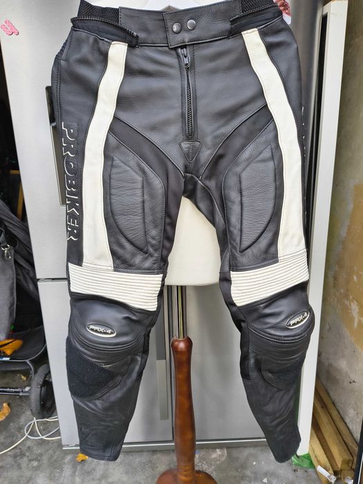 Spodnie motocyklowe skóra skórzane Probiker rozm 48
