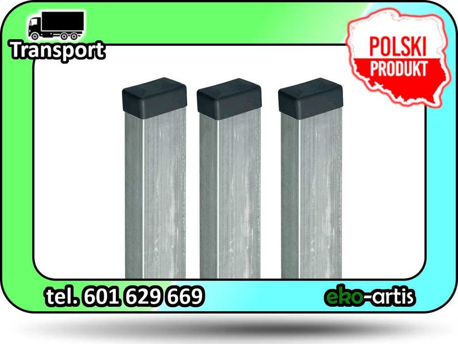 Słupki ogrodzeniowe 60x40 200 cm ocynk słupek ogrodzeniowy ocynkowany