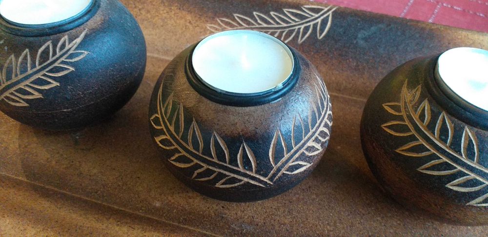 Świecznik drewniany