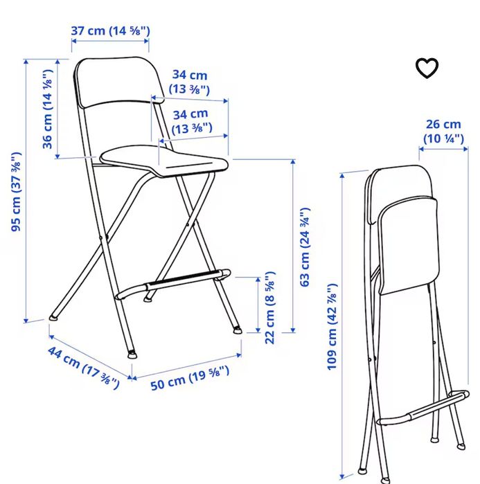 Banco IKEA Franklin Branco (63cm)