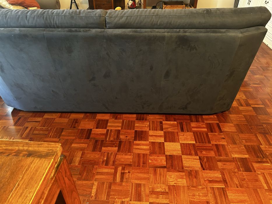 Sofa 3 lugares Divani Divani azul
