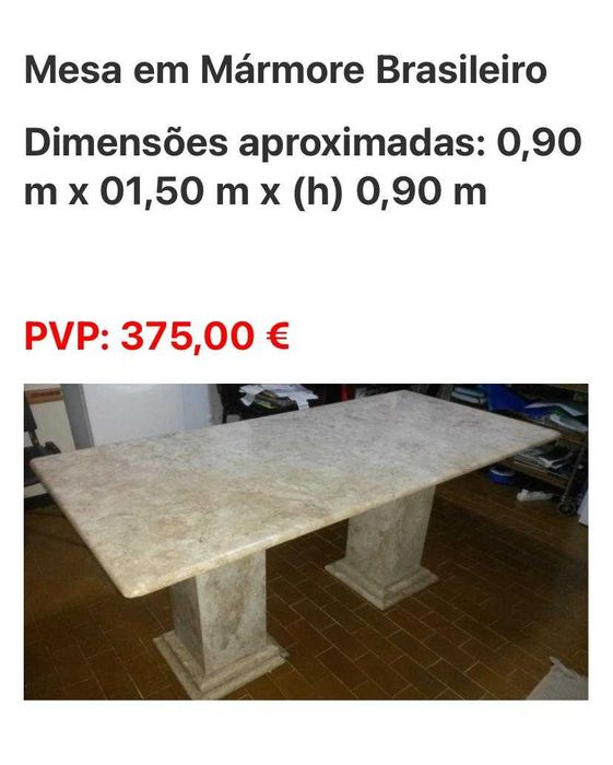Mesa de Mármore Brasileiro