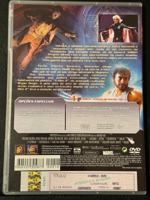 DVD do filme X-MEN 2