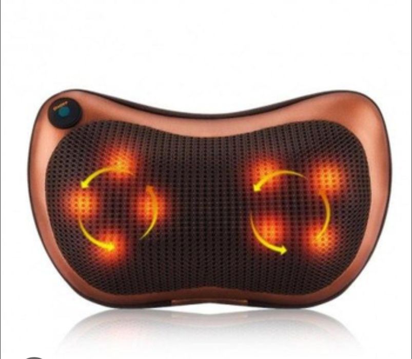 Массажная подушка инфракрасный роликовый массажер для шеи спины ног