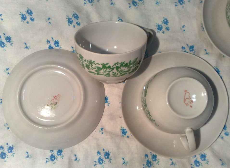 НОВЫЙ сервиз чайный ретро СССР на 3 персоны, чашка блюдце сервіз