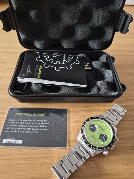 Sugess S457 Chronograph – ST1907 - Lime Green Dial