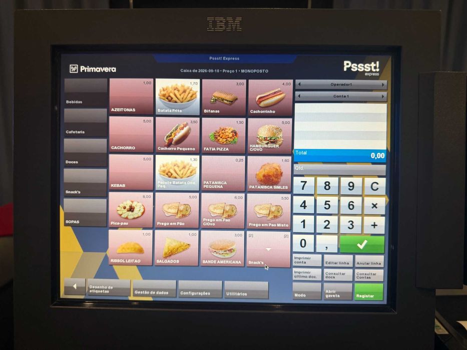 Sistema POS IBM 4840 + Primavera Pssst! Express — Completo