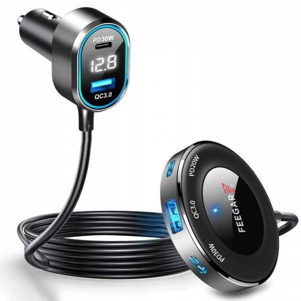 Rozdzielacz samochodowy USB x5 Feegar Rear na tył