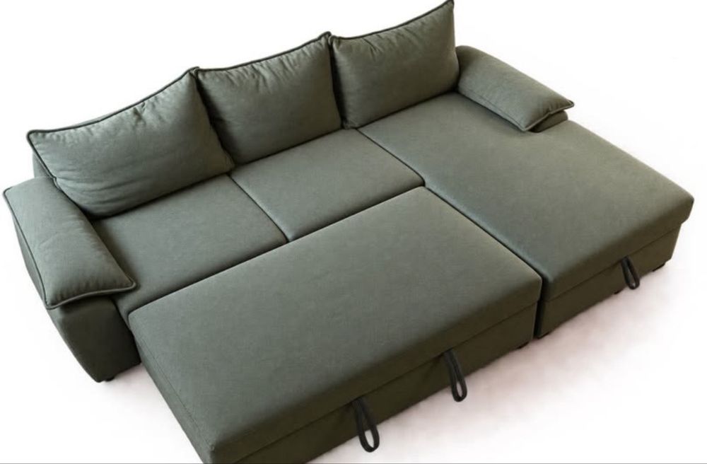 Sofá verde chaise lounge