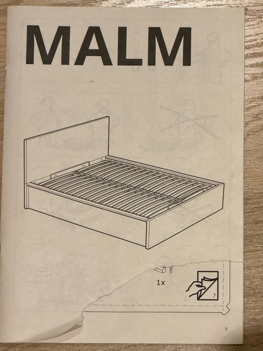 Cama malm ikea branca 160cm
