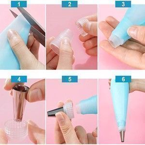 Rękaw Cukierniczy do Dekoracji Tortów 6 końcówek