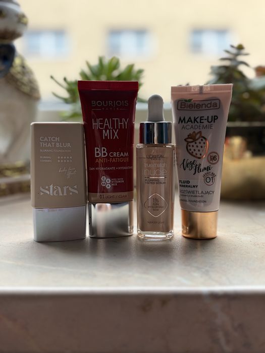Zestaw podkladow Loreal Nude, Stas, Bielenda, Bourjois