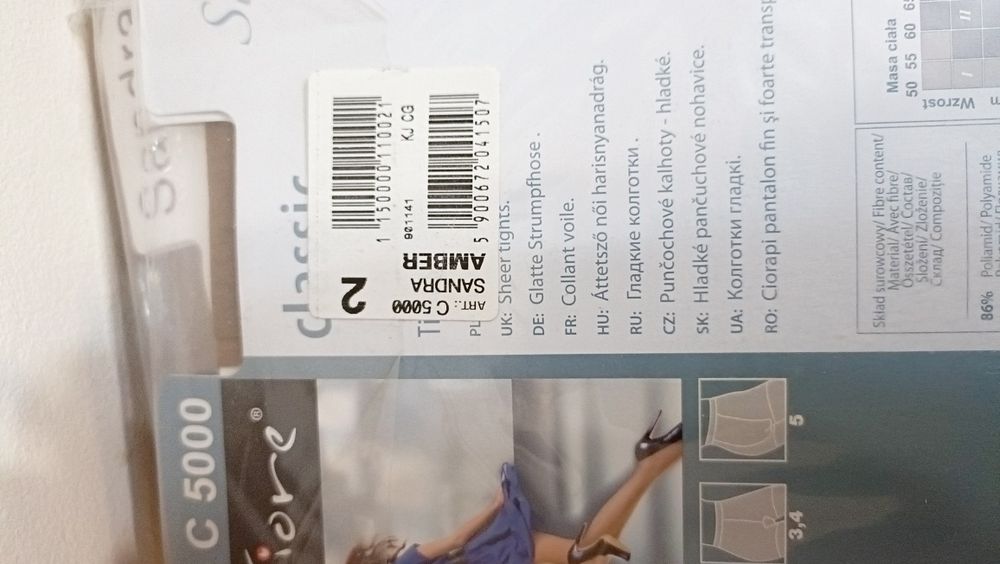 Rajstopy damskie lycra den 15 zestaw 5 sztuk