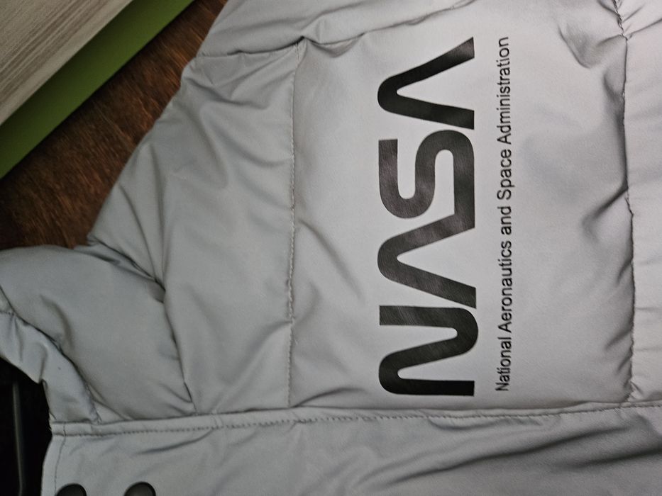 Kurtka Cool Club 164 Nasa zimowa odblaskowa ocieplana futrem