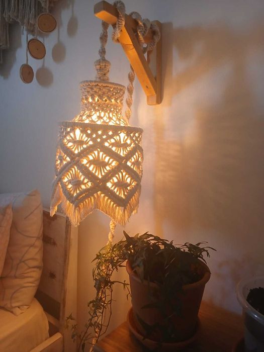 Candeeiro em Macramé