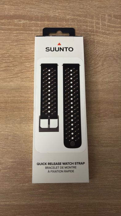 Pasek silikonowy Black Athletic 8 do zegarka Suunto S+M 22 mm