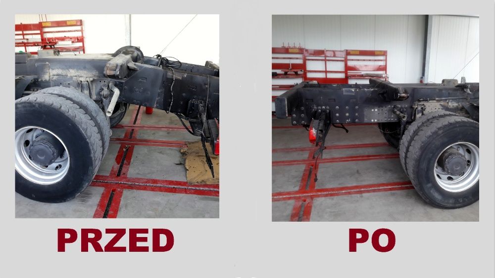 Prostowanie ram samochodów ciężarowych naczep geometria Kielc