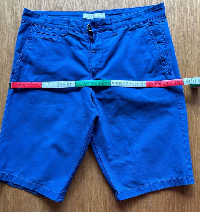 Męskie bawełniane szorty Celio, niebieskie, rozm 40