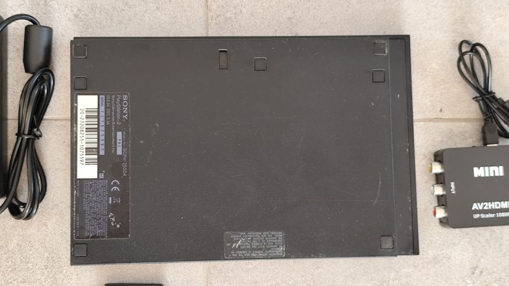 Konsola PlayStation 2 Slim SCPH-75004 PS2 Zestaw HDMI Bezprzewodowy Pad