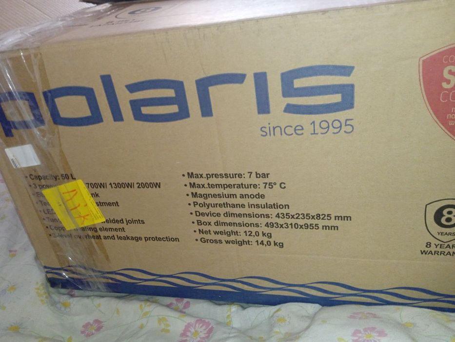 Бойлер Водонагрівач Polaris ALPHA IMF 50V/H Водонагреватель