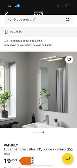 Espelho 80x95cm com led