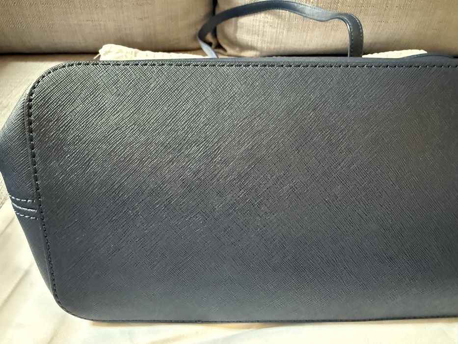 Torba shopper Jet lag, large, skóra, kolor navy Blue