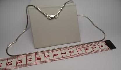 Srebrny łańcuszek linka żyłka 41 cm. 1,4 mm.