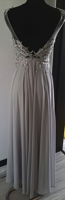 Sukienka długa szara